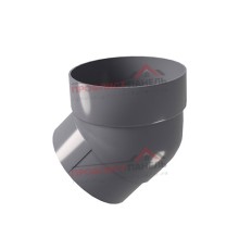 Колено трубы 45 град. ПВХ графит RAL 7024