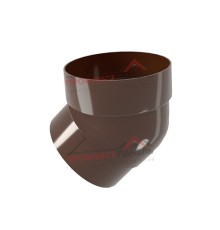 Колено трубы 45 град. ПВХ коричневое RR 32