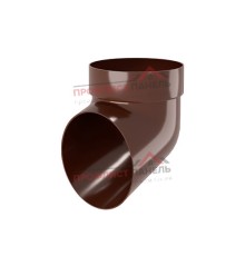 Колено сливное ПВХ шоколадное RAL 8017