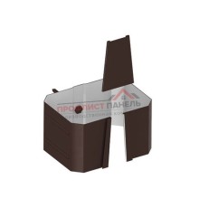 Держатель трубы 76х102-0.5 (на кирпич) Пластизол RAL8017