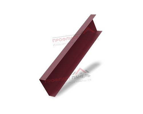 Декоративная накладка на столб жалюзи Milan,Tokyo 0,5 Satin с пленкой RAL 3005 красное вино