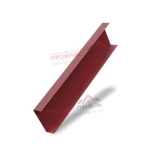 Декоративная накладка на столб жалюзи Milan,Tokyo 0,5 Satin с пленкой RAL 3011 коричнево-красный