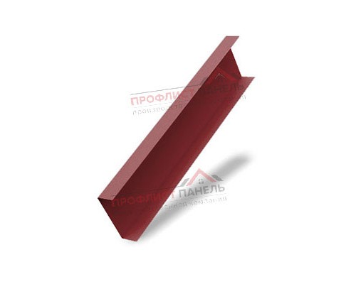 Декоративная накладка на столб жалюзи Milan,Tokyo 0,5 Satin с пленкой RAL 3011 коричнево-красный