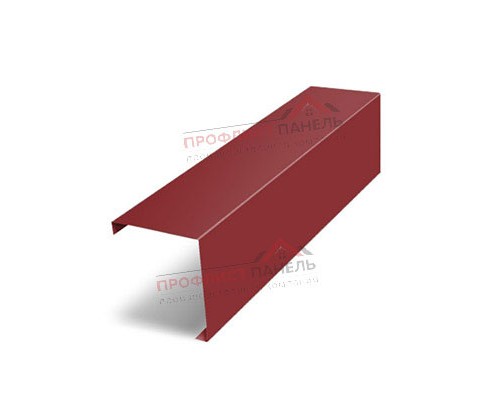 Декоративная накладка на столб угловая жалюзи Milan,Tokyo 0,5 Satin с пленкой RAL 3011 коричнево-красный