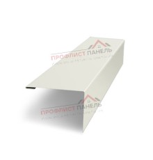 Нащельник (для калиток и ворот) 25х35 жалюзи Milan, Tokyo, Palermo 0,45 PE с пленкой RAL 9003 сигнальный белый (L1,68)
