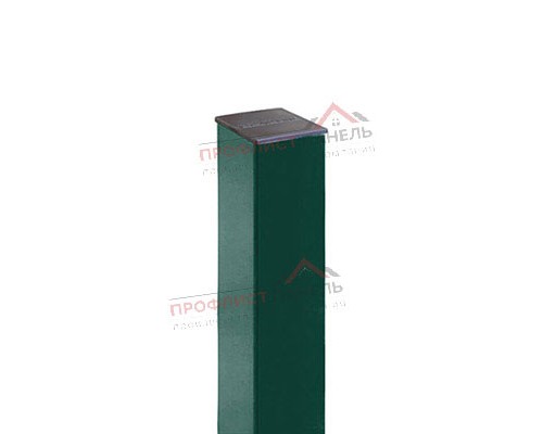 Столб 62х55х1,4х3000 RAL 6005