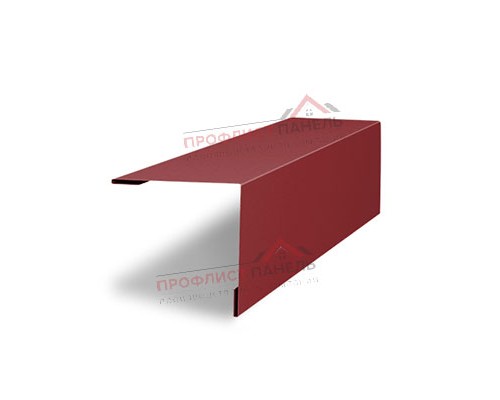 Планка завершающая 50х50 жалюзи Milan 0.5 Satin с пленкой RAL 3011 коричнево-красный