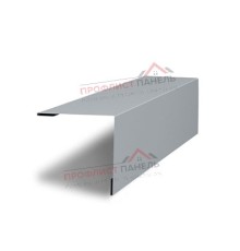 Планка завершающая 50х50 жалюзи Milan 0.5 GreenCoat Pural BT. matt RR 21 светло-серый (RAL 7040 серое окно)