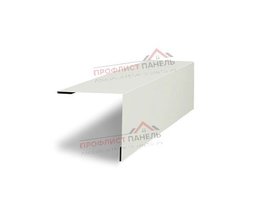 Планка завершающая 50х50 жалюзи Milan 0.45 Drap RAL 9003 сигнальный белый