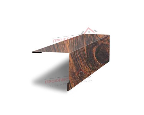 Планка завершающая 50х50 жалюзи Milan 0.45 Print Elite Chestnut Wood (обратная сторона серая) Планка завершающая 50х50 жалюзи Milan 0.45 Print Elite Chestnut Wood (обратная сторона серая)