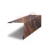 Планка завершающая 50х50 жалюзи Milan 0.45 Print Elite Chestnut Wood (обратная сторона серая)