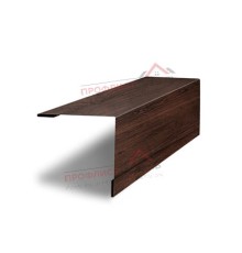 Планка завершающая 50х50 жалюзи Milan 0.45 Print Elite Choco Wood