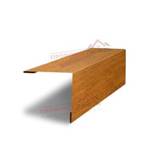 Планка завершающая 50х50 жалюзи Milan 0.45 Print-double Elite Golden Wood