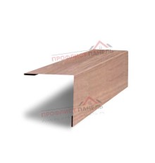 Планка завершающая 50х50 жалюзи Milan 0.45 Print Elite White Wood