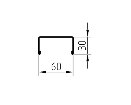 Декоративная планка П - 60х30, Беленний Дуб - 0,45мм