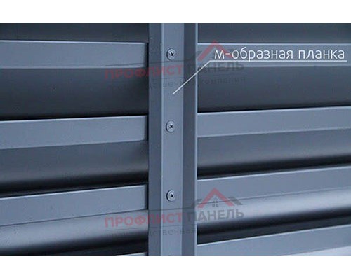 Декоративная планка М - 60х20, ПЭ, Ral 6005 - 0,45мм