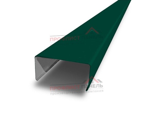 Декоративная планка П - 60х30, ПЭ, Ral 6005 - 0,35мм