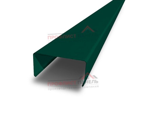 Декоративная планка П - 60х30, двухсторонний ПЭ, Ral 6005 - 0,45мм