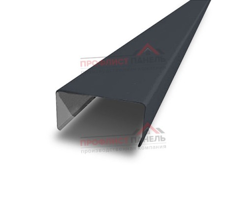 Декоративная планка П - 60х30, ПЭ, Ral 7024 - 0,45мм