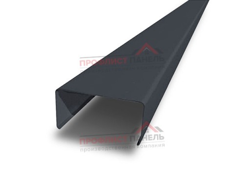 Декоративная планка П - 60х30, двухсторонний ПЭ, Ral 7024 - 0,45мм