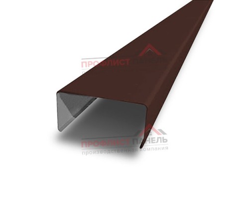 Декоративная планка П - 60х30, ПЭ, Ral 8017 - 0,35мм