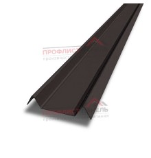 Декоративная планка М - 60х20, ПЭ, Ral 8019 - 0,35мм