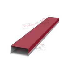 Крепежная планка верхняя Texas 0,45 PE с пленкой RAL 3003 рубиново-красный