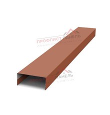 Крепежная планка нижняя Texas 0,45 PE с пленкой RAL 8004 терракота