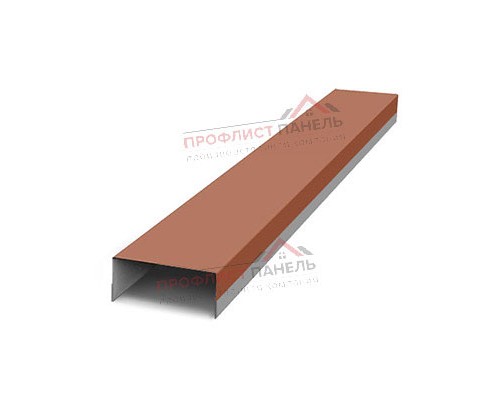 Крепежная планка верхняя Texas 0,5 Satin Мatt RAL 8004 терракота