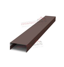 Крепежная планка нижняя Texas 0,45 PE с пленкой RAL 8017 шоколад