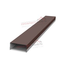 Крепежная планка верхняя Texas 0,45 PE с пленкой RAL 8017 шоколад