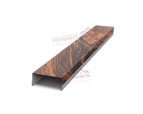 Крепежная планка верхняя Texas 0,45 Print Elite Chestnut Wood (обратная сторона серая)