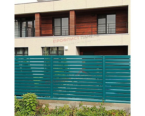 Ламель лицевая 125 Texas стартовая/финишная для калиток и ворот 0,45 PE с пленкой RAL 5021 водная синь