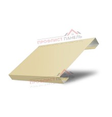 Ламель лицевая 125 Texas стартовая/финишная для калиток и ворот 0,45 PE с пленкой RAL 1014 слоновая кость