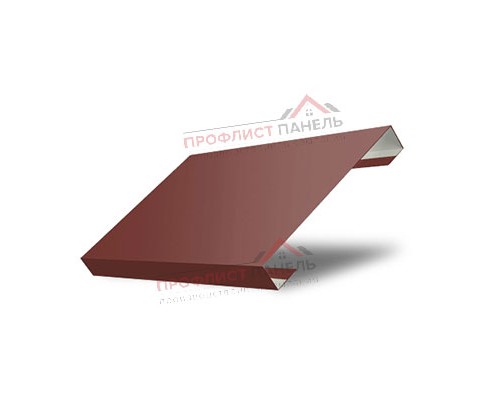 Ламель лицевая 150 Texas стартовая/финишная для калиток и ворот 0,5 Velur RAL 3009 оксидно-красный