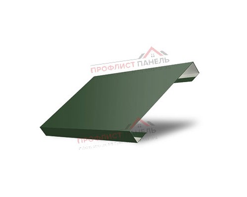 Ламель лицевая 125 Texas стартовая/финишная для калиток и ворот 0,5 Velur RAL 6020 хромовая зелень