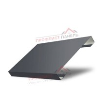 Ламель лицевая 125 Texas стартовая/финишная для калиток и ворот 0,45 PE RAL 7024 мокрый асфальт