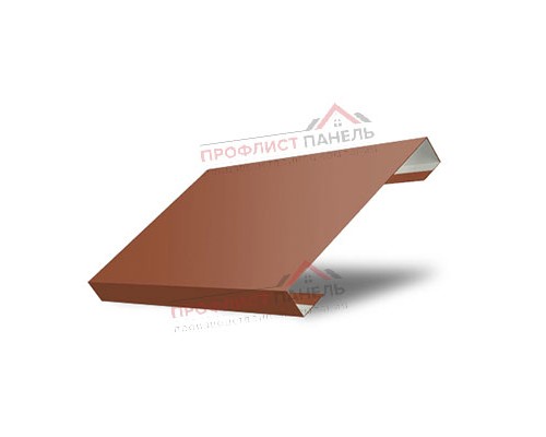 Ламель лицевая 125 Texas стартовая/финишная для калиток и ворот 0,5 Velur RAL 8004 терракота