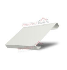 Ламель лицевая 125 Texas стартовая/финишная для калиток и ворот 0,45 PE-Double с пленкой RAL 9003 сигнальный белый