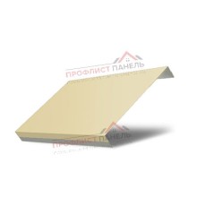 Ламель обратная 125 Texas стартовая/финишная для калиток и ворот 0,45 PE с пленкой RAL 1014 слоновая кость
