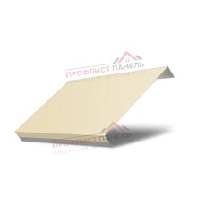 Ламель обратная 125 жалюзи Texas стартовая/финишная для калиток и ворот 0,45 PE RAL 1015 светлая слоновая кость