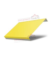 Ламель обратная 125 Texas стартовая/финишная для калиток и ворот 0,45 PE с пленкой RAL 1018 цинково-желтый