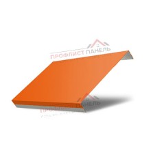 Ламель обратная 125 Texas стартовая/финишная для калиток и ворот0,45 PE с пленкой RAL 2004 оранжевый