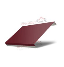 Ламель обратная 125 Texas стартовая/финишная для калиток и ворот 0,45 PE с пленкой RAL 3005 красное вино