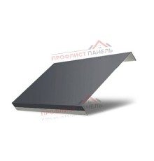Ламель обратная 125 Texas стартовая/финишная для калиток и ворот 0,45 PE RAL 7024 мокрый асфальт