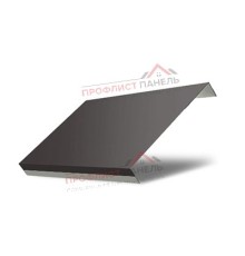 Ламель обратная 125 Texas стартовая/финишная для калиток и ворот 0,45 PE с пленкой RR 32 темно-коричневый