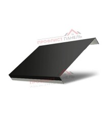 Ламель обратная 125 жалюзи Texas 0,5 PurPro Matt 275 RAL 9005 черный