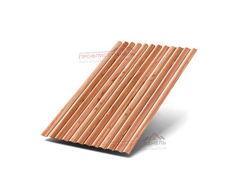 Профнастил МП18-1100-0.5, ECOSTEEL_T Кедр Профнастил МП18-1100-0.5, ECOSTEEL_T Кедр