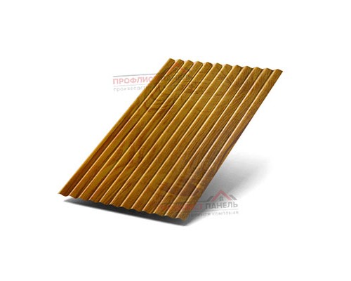 Профилированный лист МП18х1100-0.5 ECOSTEEL-T ЗолотойДуб Профилированный лист МП18х1100-0.5 ECOSTEEL-T ЗолотойДуб