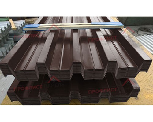 Профилированный лист Н60х845-0.5 Пластизол RAL8017